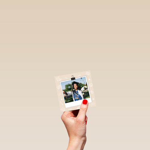 geslaagd fotokaart polaroid