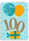 verjaardagskaart 100 jaar met ballonnen