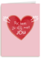 Valentijnskaart hart met ik Ik ben zo blij met jou