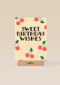 Verjaardagskaart tiener meisje Sweet birthday wishes kersen