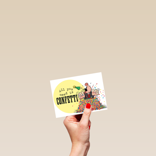 funny mail all you need is confetti