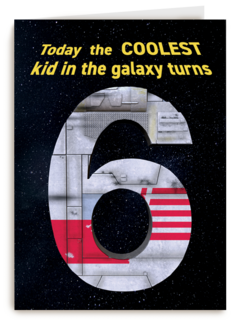 Star Wars verjaardagskaart 6 jaar