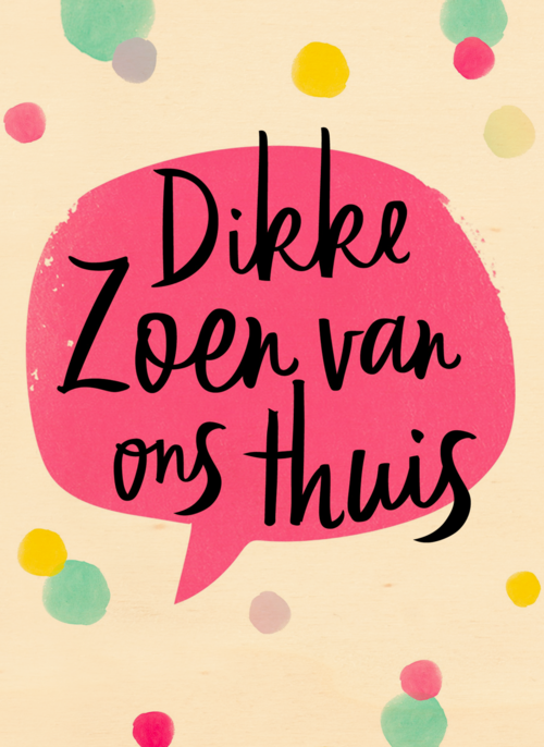 op kamp kaart dikke zoen van ons thuis