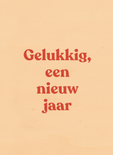 nieuwjaarskaart gelukkig een nieuw jaar