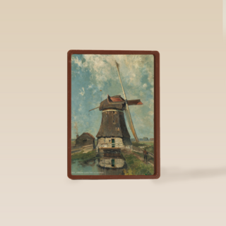 studio art kaart blanco met een nederlandse molen