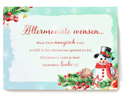 Kerstkaart speciale momenten Maak Kerst magisch mooi