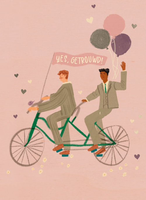 Houten Kaart Felicitatie Huwelijk | Houten Kaart Hallmark | Felicitatie Huwelijk | Yes Getrouwd Mannelijk Echtpaar