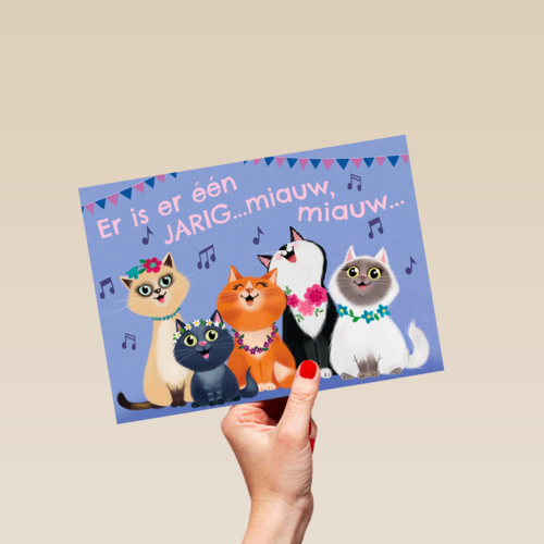 Er is er een jarig Miauw Miauw