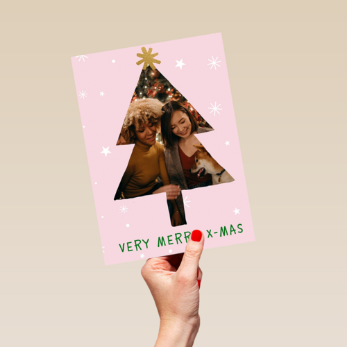 kerstkaart fotokaart kerstboom