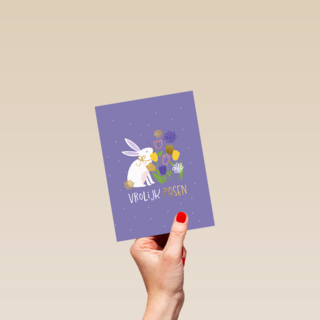 Pasen Konijn eieren paars