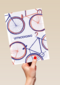 uitnodiging met fietsen