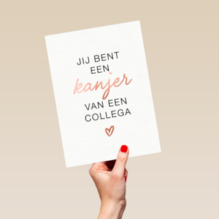 Bedankt kaart thuiswerken jij bent een kanjer van een collega