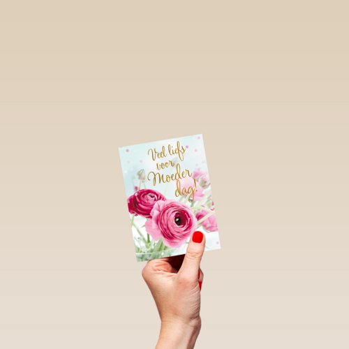 Moederdagkaart Klassiek Veel liefs voor Moederdag bloemen