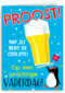 vaderdag kaart pinguin proost