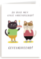 verjaardagskaart met sushi voor een kat
