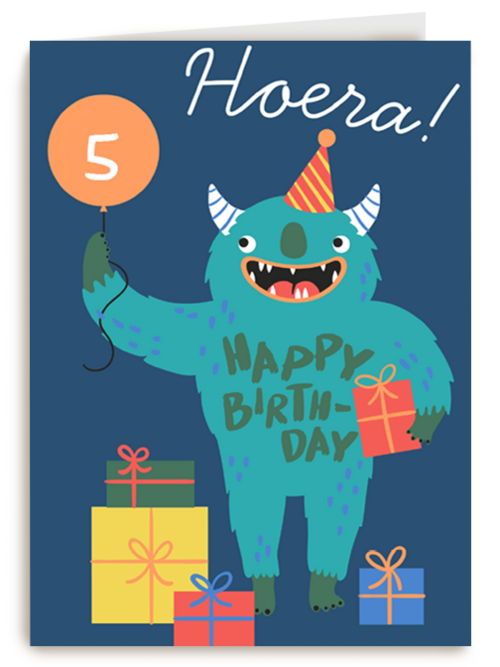 Verjaardagskaart Hallmark | Hoera Monsterkaart Happy Birthday