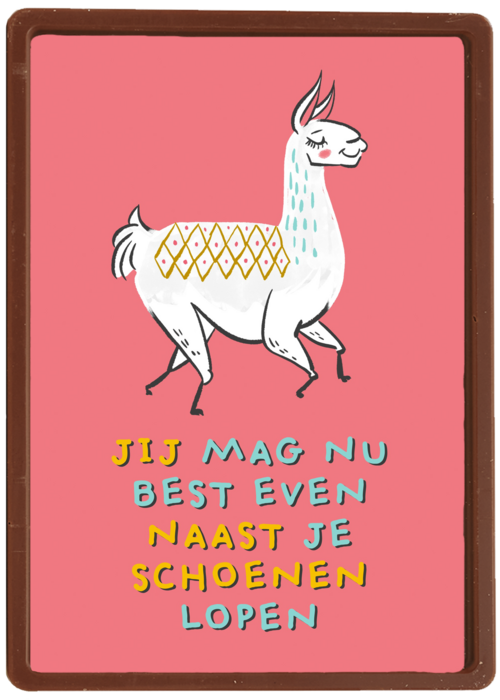 Chocolade Kaart Diploma | Hallmark | Chocolade Kaart Hallmark | Diploma | Naast Je Lama Schoenen Lopen