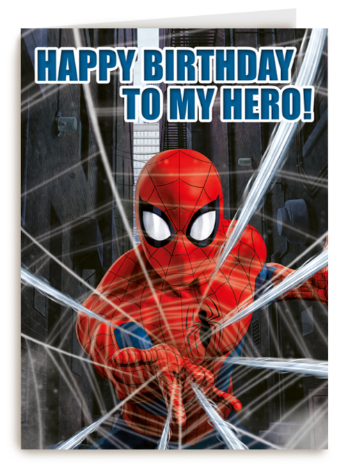 Spiderman verjaardagskaart to my hero