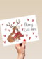 Kerstkaart Matia Studio merry kiss mas