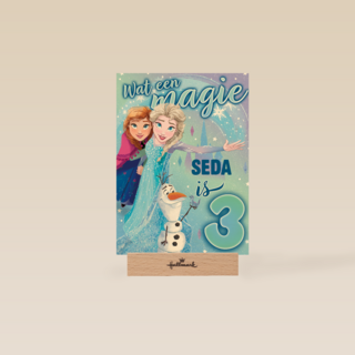 Wat een magie verjaardagskaart Frozen