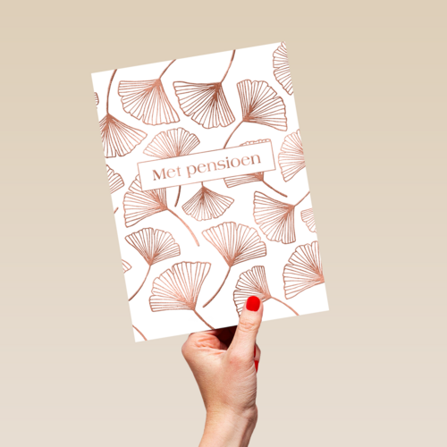met pensioen met metallic bloemen