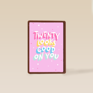 Verjaardagskaart twenty looks good on you vrouw