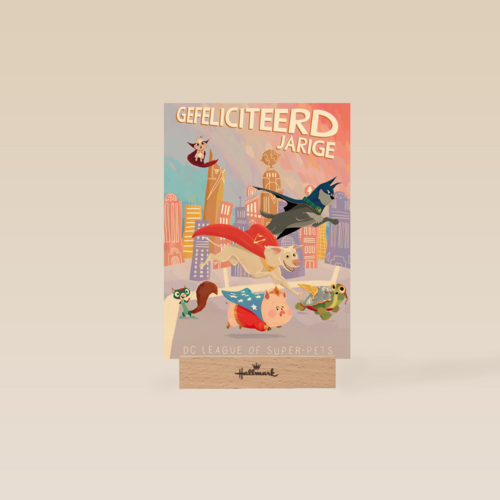 SuperPets kaart gefeliciteerd jarige