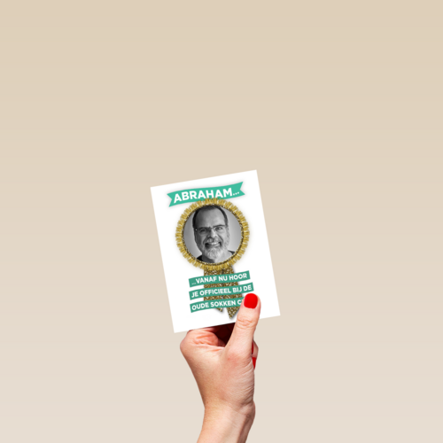 een mooie fotokaart voor abraham