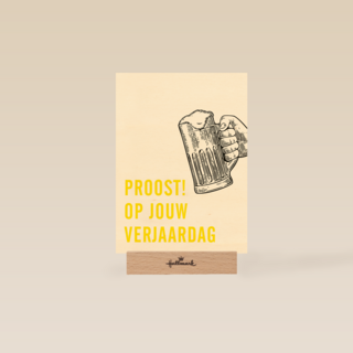 Verjaardagskaart man hip Proost op jouw verjaardag