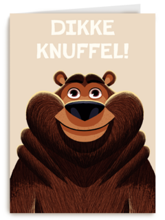 Dikke knuffel Beer Folio beige