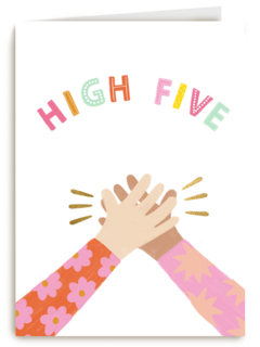 nieuwe baan kaart high five