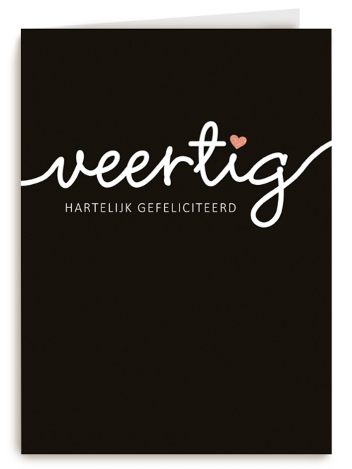 Verjaardagskaart Hallmark | Verjaardagskaart 40 Veertig Hartelijk Gefeliciteerd