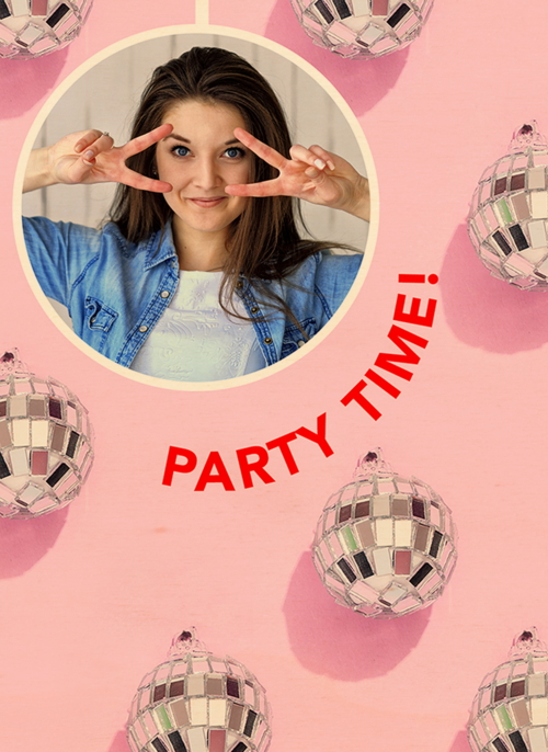 verjaardag kaart foto party time