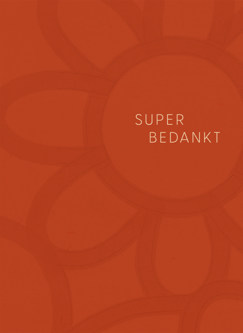 Houten Kaart Vriendschap | Houten Kaart Hallmark | Vriendschap | Bloem Superbedankt Rood