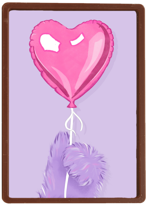 Kaart | Hallmark | Sterkte Denken Aan | Hart Ballon Fluffy Hand