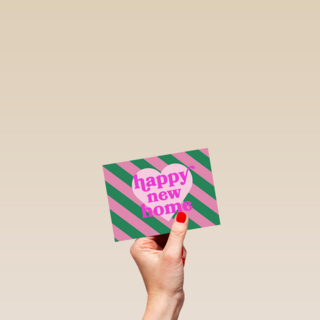 Happy New Home Groen Roze hart
