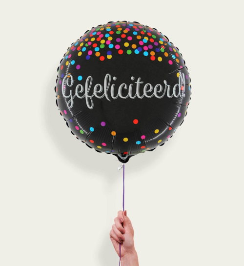 Ballon Gefeliciteerd Confetti