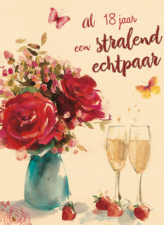 huwelijksjubileum al zoveel jaar een stralend echtpaar