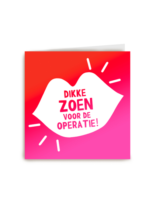 Dikke zoen voor de operatie