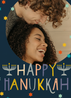 Happy Hanukkah fotokaart