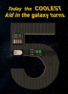 Star Wars verjaardagskaart 5 jaar