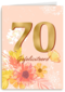 Verjaardagskaart 70 met bloemen