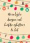 kerstkaart hip heerlijke dagen vol liefde glitters en lol