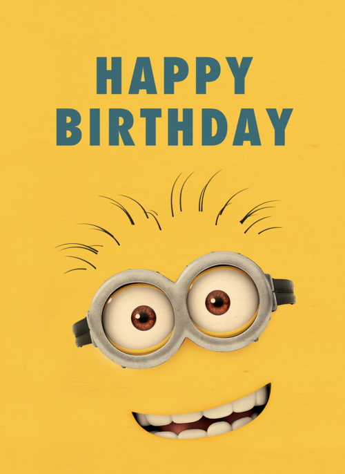 Minions verjaardagskaart happy birthday