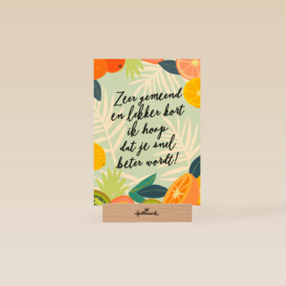 Beterschapskaart Rijmend Zeer gemeend en lekker kort