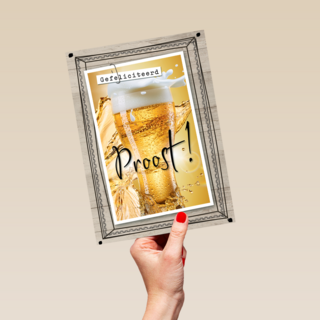 glas bier in lijst