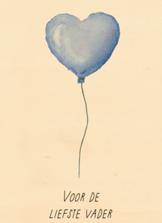 Voor de liefste vader hartjesballon