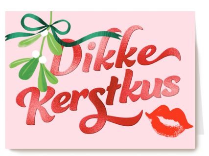 Dikke Kus kerstkaart