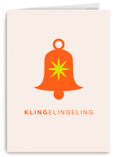 Kerstkaart klok klingeling