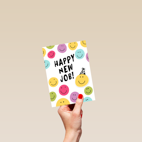 nieuwe baan kaart happy new job